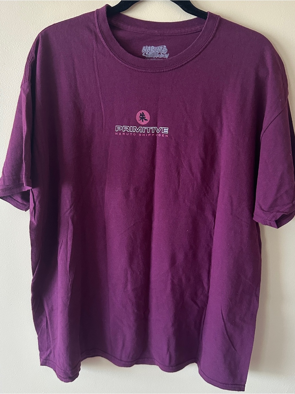Primitive x Naruto Shippuden Burgundy Graphic Tee XL